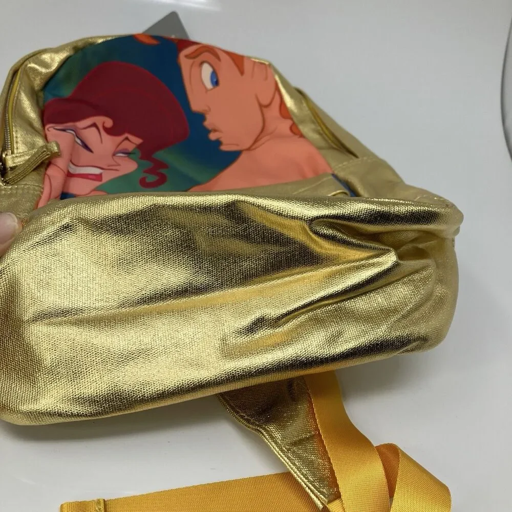 Disney Hercules Backpack Gold Megara Pegasus Metallic Oh My Disney Character NWT